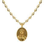 CADENA GUCCI + DIJE MEDALLA CRISTO - Hombre