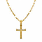 CADENA CARTIER -DIJE CRUZ PIEDRAS - Hombre