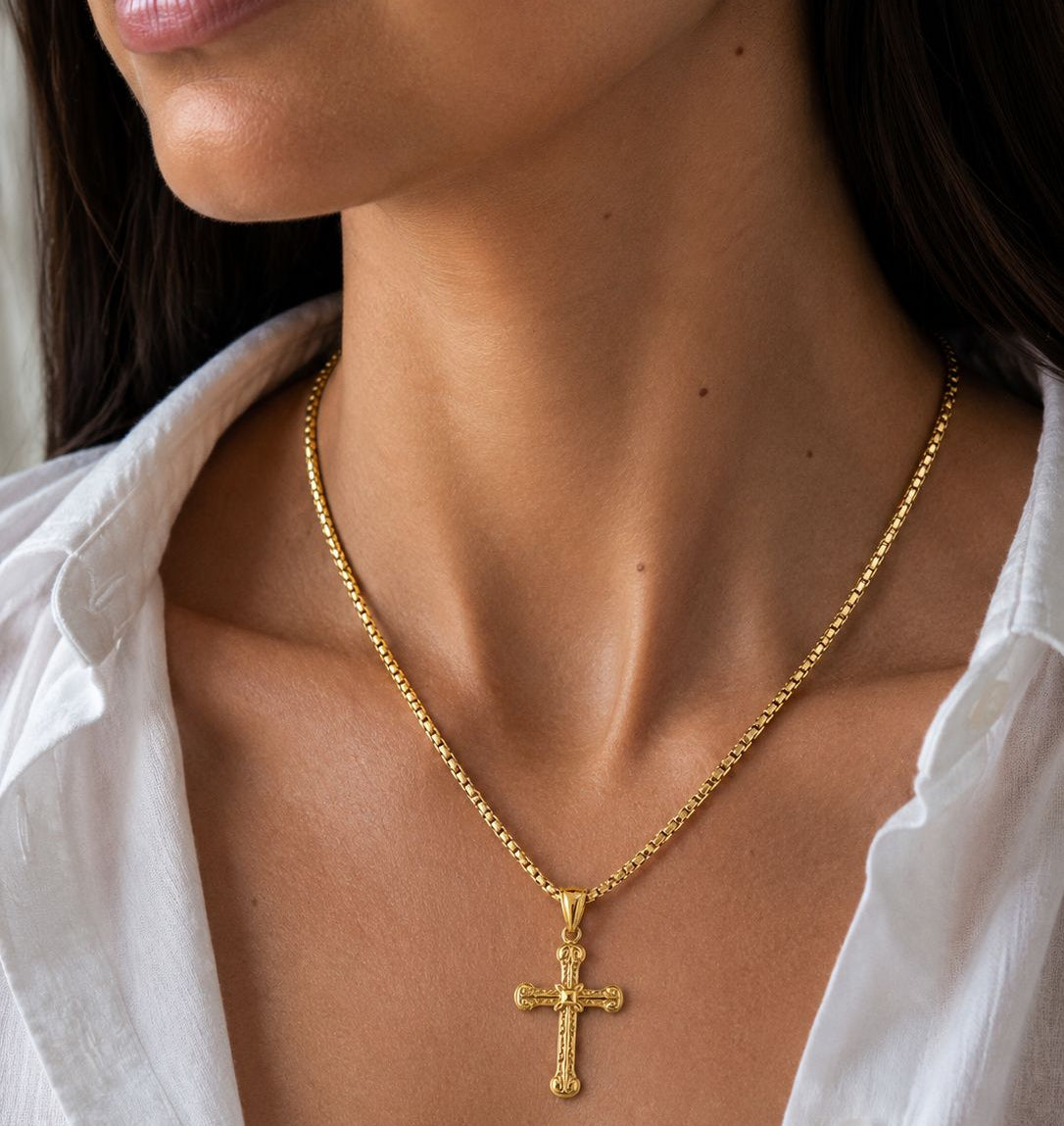 CADENA VENECIANA + DIJE GRABADO - Mujer
