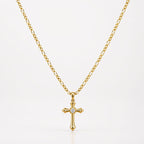 CADENA CARTIER + DIJE CRUZ PIEDRA - Mujer