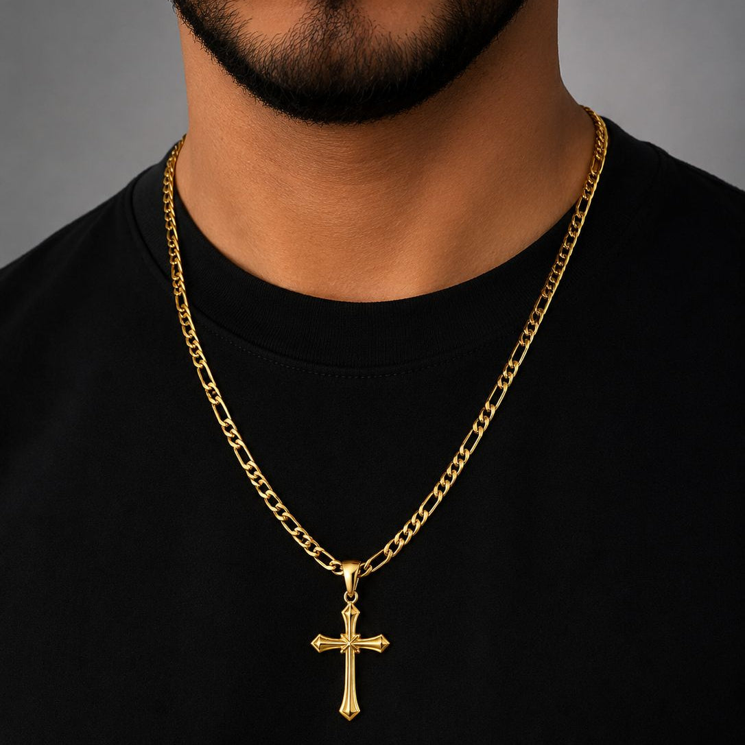 CADENA CARTIER + DIJE CRUZ 001 - Hombre