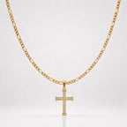 CADENA CARTIER -DIJE CRUZ PIEDRAS - Hombre