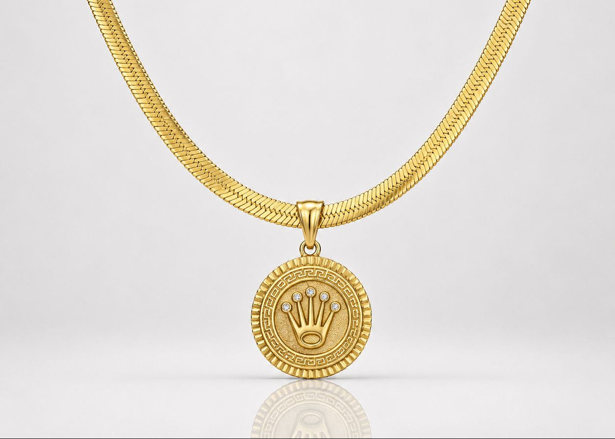 CADENA EGIPCIA +DIJE ROLEX - Hombre