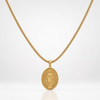 CADENA TRIGO + DIJE VIRGEN DE GUADALUPE - Hombre