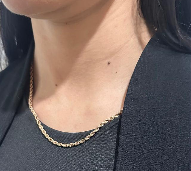 CADENA LAZO ORO ROSADO - Mujer